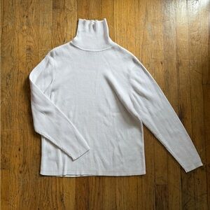 Karen Scott white ribbed turtle neck sweater Sx 1 x